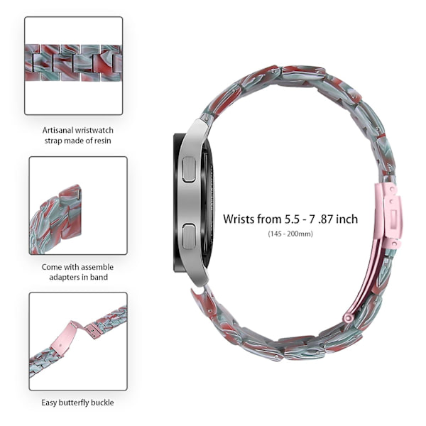 Udskiftningsrem til Garmin Vivoactive 4 - 22mm Vandafvisende Resin Urrem - Smaragdgrøn Red Style G Garmin Vivoactive 4