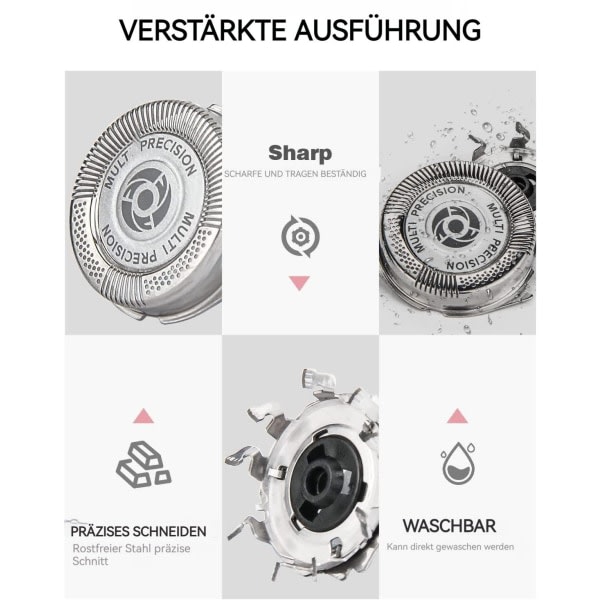 Barberhoder for Philips Series 5000, barberhoder SH50 reservehoder 6 stk