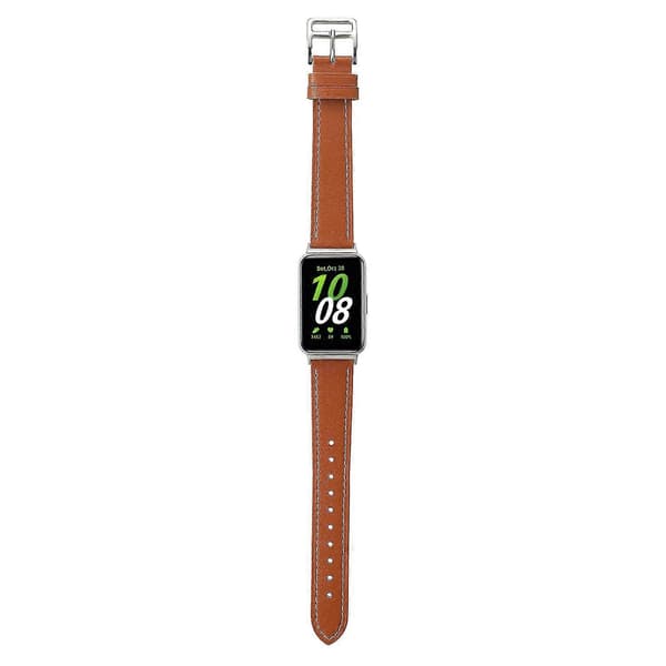 Ægte læder urrem udskiftning til Samsung Galaxy Fit3 - Beige Multicolor Brown