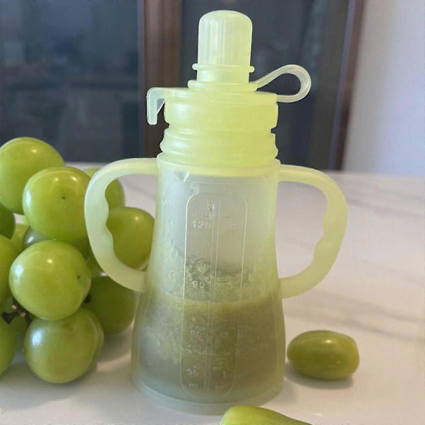Gjenbrukbar Matposefyller for Spedbarn Babymat Puree Maker Klem Mat Oppbevaringspose Multifunksjon Blå Blue