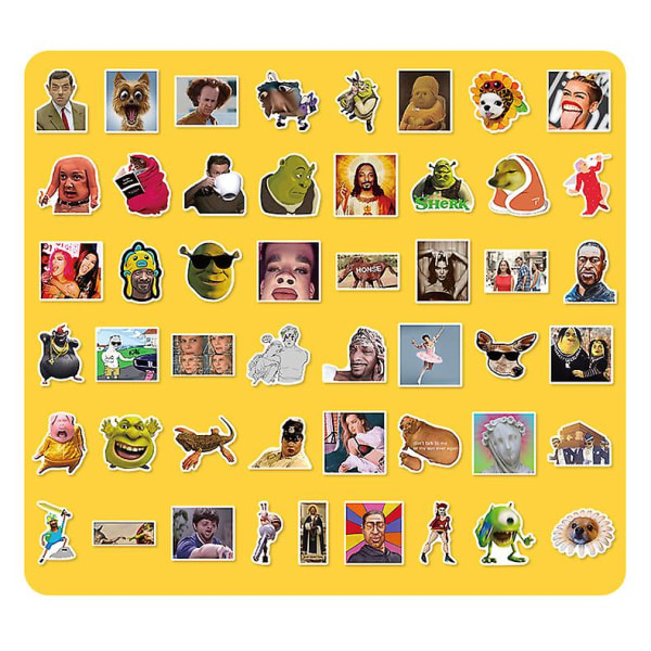 200-pack memeklistermärken för vuxna och tonåringar, vattentät vinyl roliga uttryckssymboler dekaler för bärbar dator, iphone, vattenflaskor