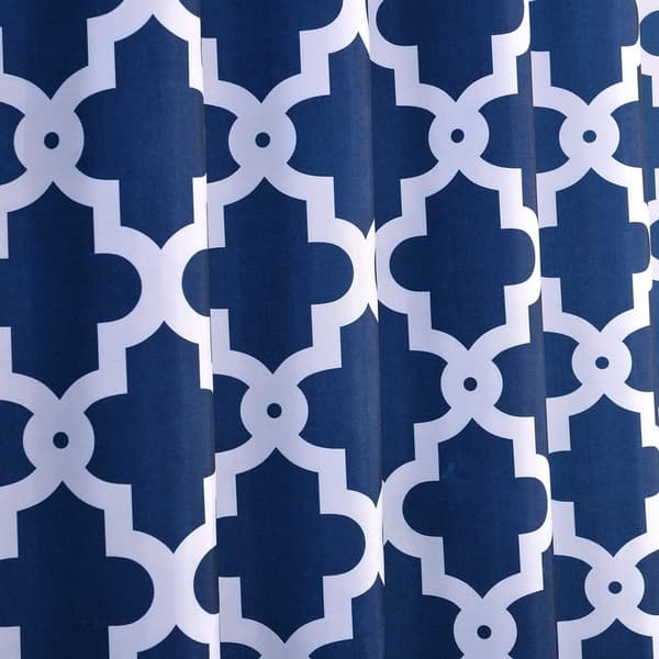 Geometrisk trykt mønster, meldugsikker og vandtæt polyester bruseforhæng til badeværelse.