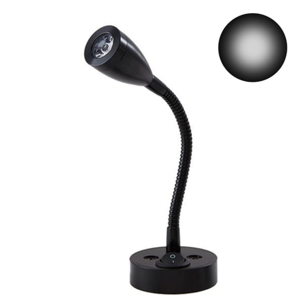 Gooseneck RV Leselampe 12v 3w Nachttischlampe mit Schalter für Lesen Boot Yacht Wohnwagen Wohnmobil Weiß White 6000K