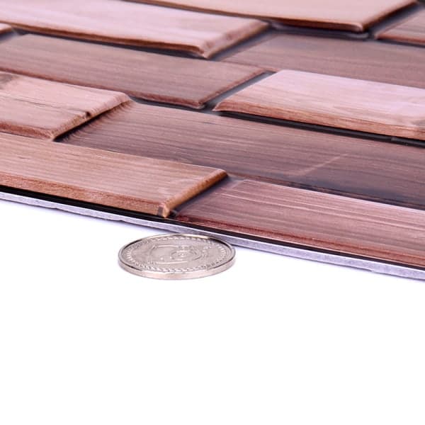 3D PVC vægpaneler i plast til dekorative fliser - Hazelnu