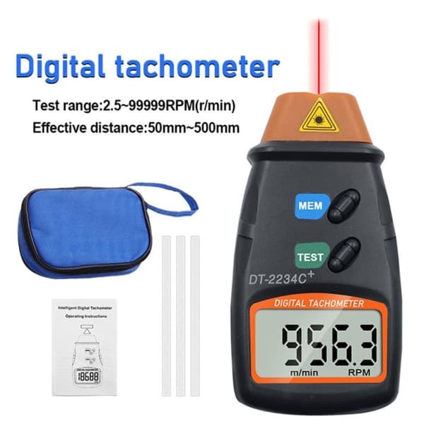 Laserfototakometer Lasertakometer Hastighetsmåler