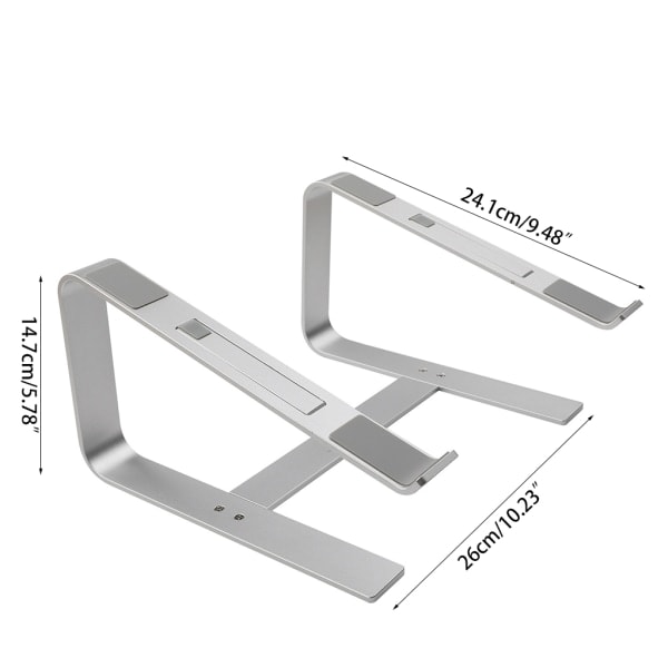 Aluminium Laptop-skrivbordsbord för Mac för MacBook Pro Air för Apple Notebook-hållare Ergonomisk lyftmetallhöjare Skrivbord