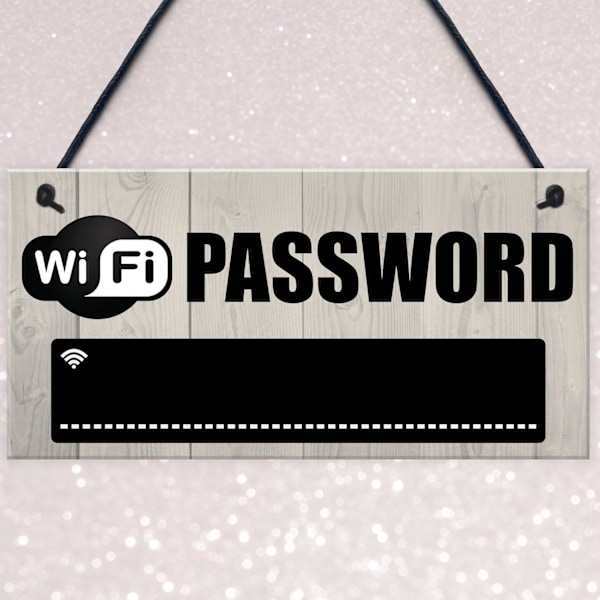 Wifi-passord tavle - Gave til innflytting - Hengende plakett - Hjemmeinternett-skilt