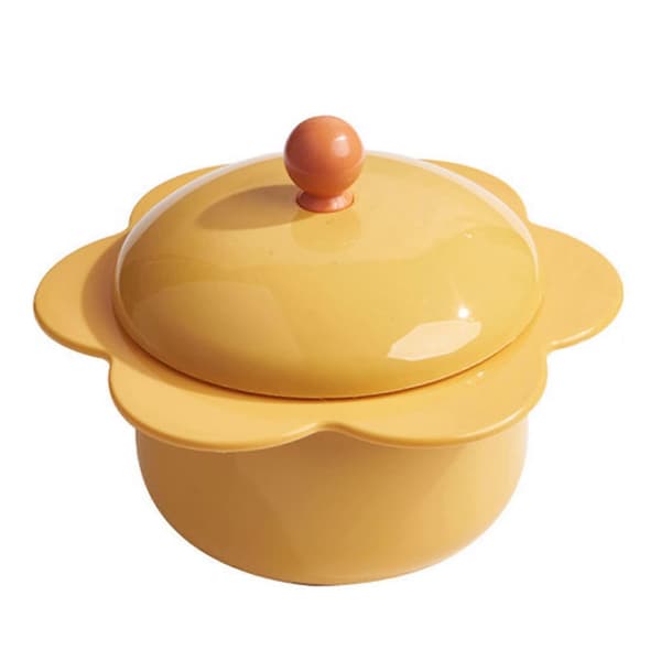 Solsikkeformet ramenbolle i rustfritt stål, bestikk