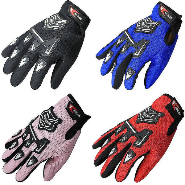 Bmx Mtb Cykelhandskar för Barn - Hel Finger Pojkar Flickor Cykelhandskar (FMY) Rosa Pink