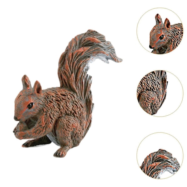 Dyrfigur Moderne Ornament Søt for Stue Bordplate Soverom 8,5x3x5cm Rev squirrel 5.5x2.4x4.6cm