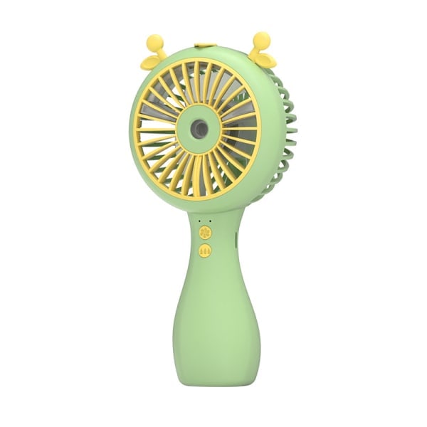 (Green) Handheld fan with mist spray Portable mini fan water spray