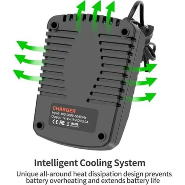 Bosch AL1820CV Batterilader, 3A Hurtiglading for 14.4V og 18V Batterier, Intelligent Ladestyring