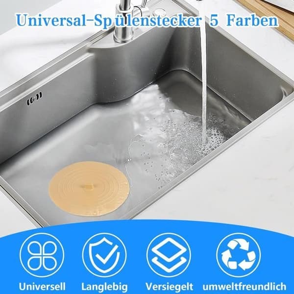 5 universella diskbänksproppar, gummi avloppsproppar, badkarspropp, diskbänksavloppspropp