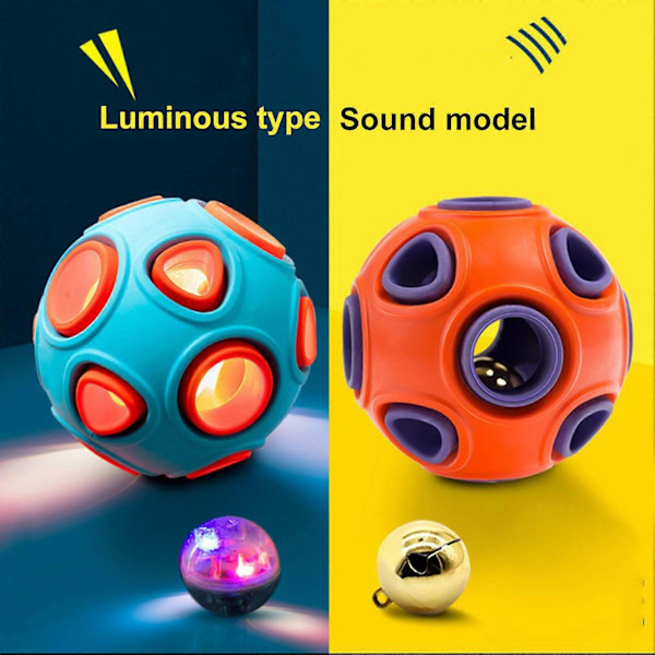 Hunde Bolde med Klokke Lyd Gummi Springende Hent Bold Tyggemodstandsdygtig Tandrensning Anemone Interaktiv Bold til Hvalpe Små Mellemstore Hunde Interaktiv Pl Purple C