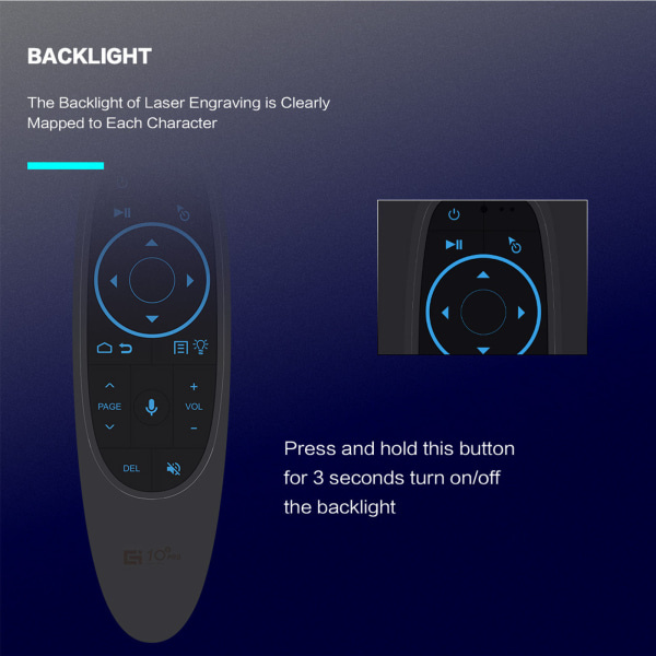 G10s Pro Voice Remote Air-Mouse Remote, 2.4G langaton kaukosäädin 6-akselis gyroskoopilla ja IR-oppimisella