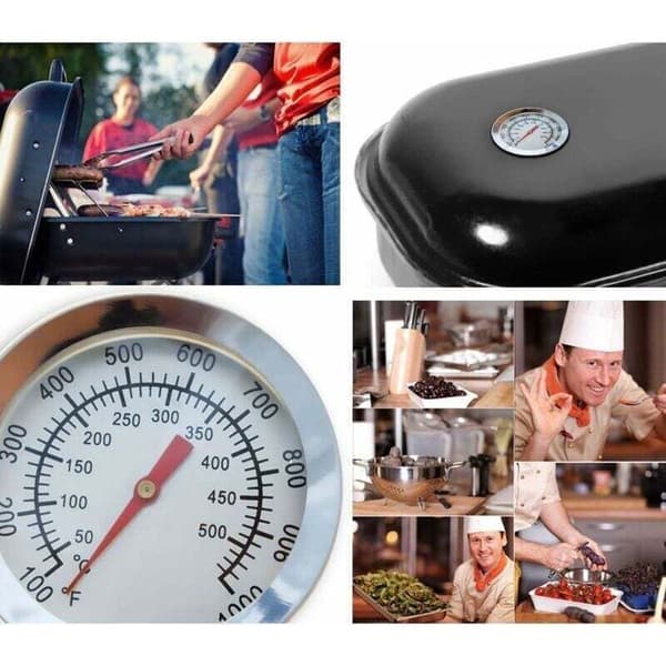 Varmebestandigt analogt stegetermometer til grill, ovne, rygere og røgerier. 10°C - 500°C