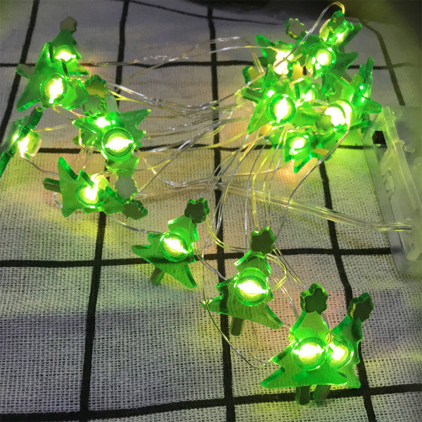 Julgran LED snögubbe ljusslinga semesterfest dekoration 2M F