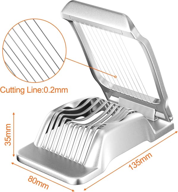 Egg slicer, egg kitchen dishwasher safe, egg cutting line, independent and stable tension