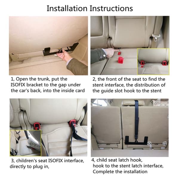 Universellt bilbarnstolsfäste för ISOFIX Latch Interface Bracket