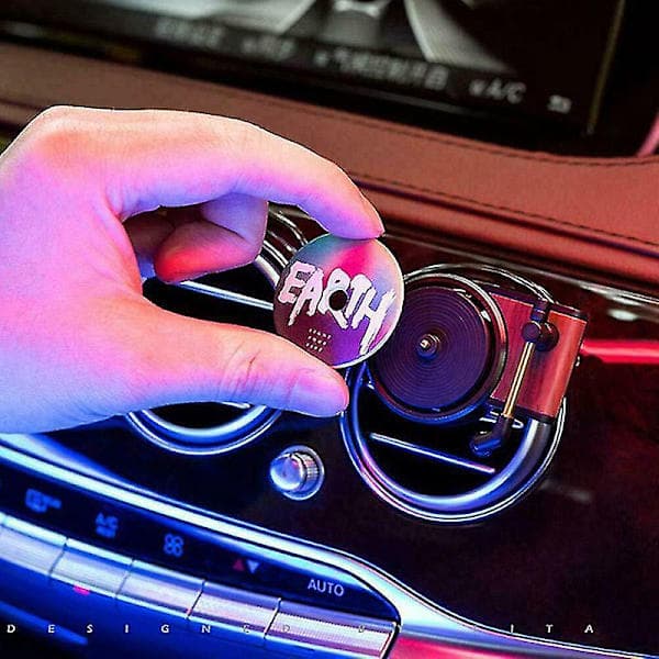 Nytt platespillerdesign bilparfyme klips luftfrisker auto luftventil duftspreder standard