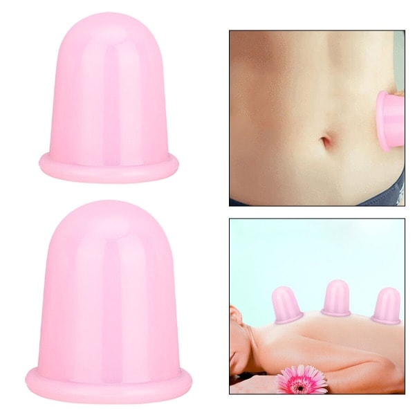 3X Koppingmassage Vakuumterapi Kropp och Ansiktskopp Anti Celluliter Silikon XL