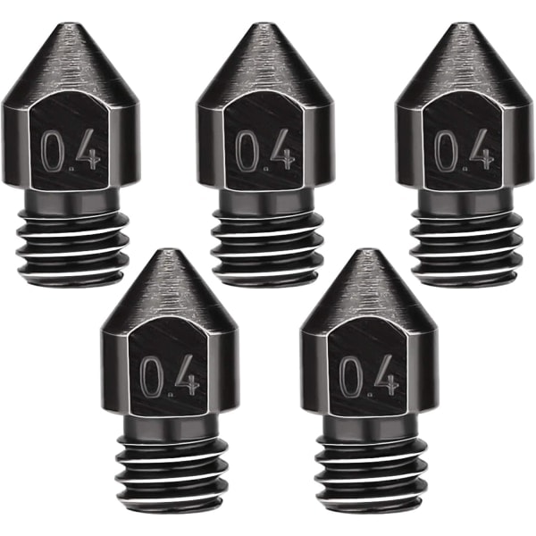 5pcs Extruder Nozzles 0.4mm/1.75mm 3D Printer Nozzles for MK8 with Storage Box Compatible with Makerbot CR-10 Ender 2 3/3pro 5