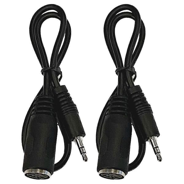 2-pakning Type-A MIDI til 3,5 mm adapter 20 tommers kabel, lydlinje