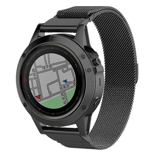 Milanese-ranneke Garmin Fenix 7 7X 7S 6 6X 6S Forerunner 955 255 -kelloihin, metallinen magneettinen rannekoru 26mm