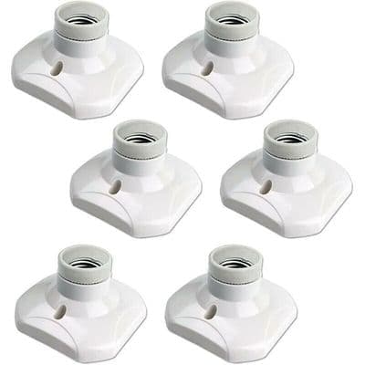 E27 Taklampebase - PZCC - PZCC - 6-pakning - Keramikk 500℃ - 60W