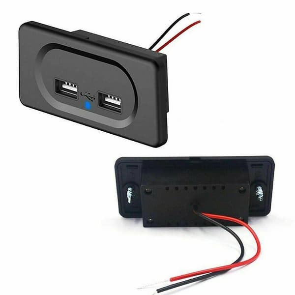 12/24v Kort Linje Dobbel 2 USB-uttak Modul Lader Bobil Campingvogn