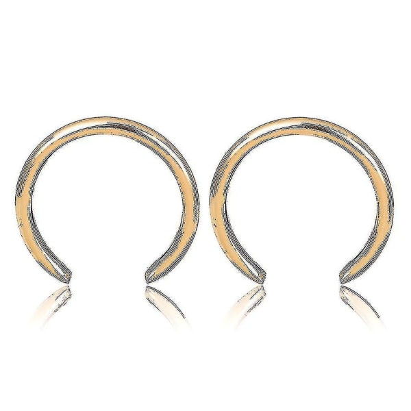 Øreringe Overdrevet buet månegeometri halvcirkel metal ørestikker til daglig brug