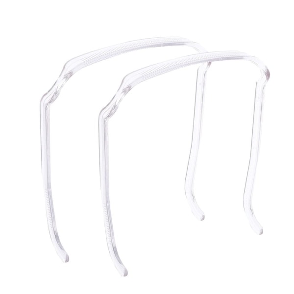 2PCS Osynlig hårrosett Tjock lockig hårrosett Transparent