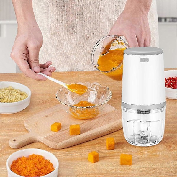 Mini Blendere Til Baby, Mini Foodprocessor, 300ml Baby Blender, Mini Elektrisk Hakker, Mini Foodprocessor Med USB Opladning