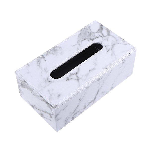 Læder Serviet Holder Kvadratisk Vævspapir Holder Marmoreret Vævspapir Holder Læder Vævspapir Holder Læder Vævspapir Æske