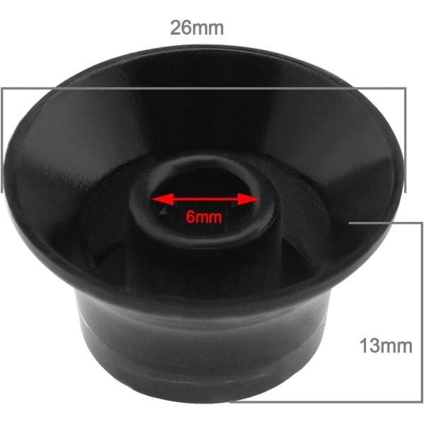 4 stk. Gitar Kontroll Knapper Volum Tone Speed Knapper 6mm Gitar Bass Topp Hat Knapper for Elektrisk Gitar Musikk In
