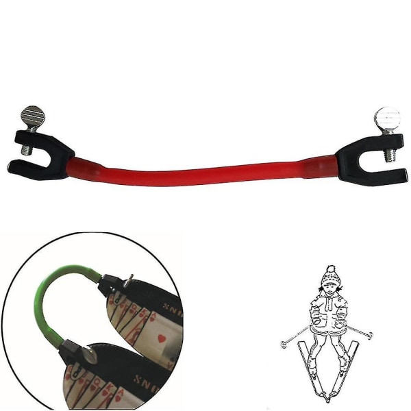 Alg 2pcs Ski Tip Connector Control Wedge Ski Training Aid Snowboard Connector-färg gul