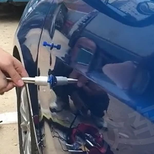 Bilbulkreparasjonstrekker T-bar sett Auto Body Mekanisk Platemetall Slide Puller Bilbulkfjerner med flikpute