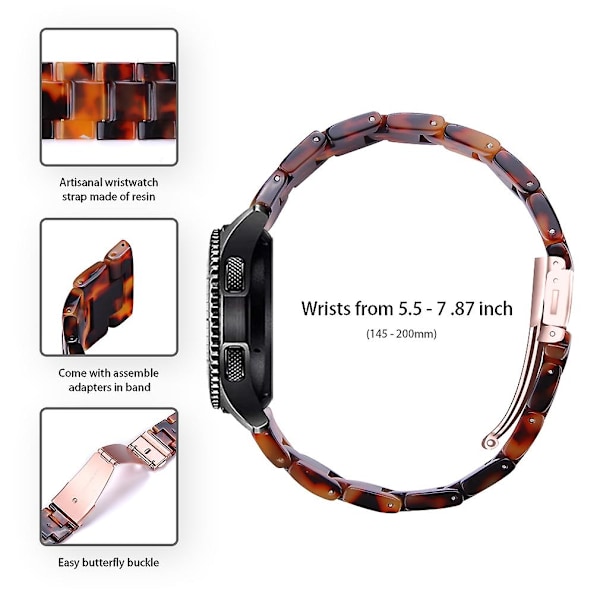 Utskiftbar klokkearmbånd for Garmin Vivoactive 4, 22 mm, vanntett harpiksarmbånd - Skallfarget Multicolor Style F Garmin Vivoactive 4