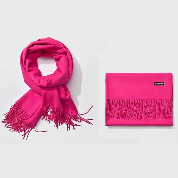 Sterkt rosa skjerf i viskose Dark pink