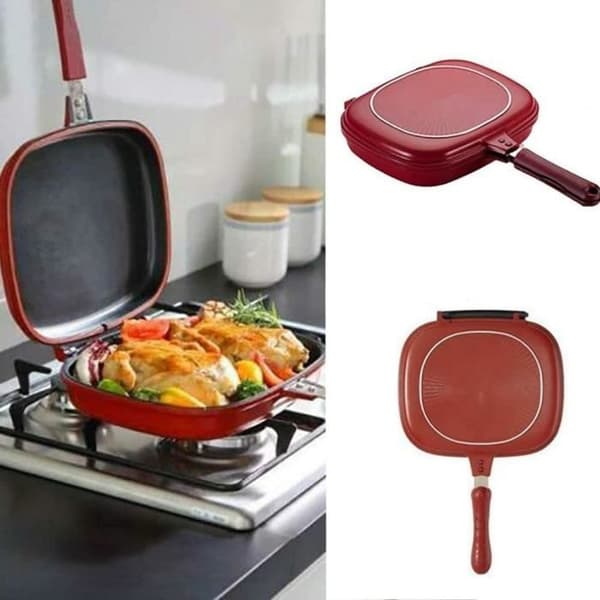 Stekpanna - Röd - 30CM - Non-stick - Aluminiumlegering - Keramik