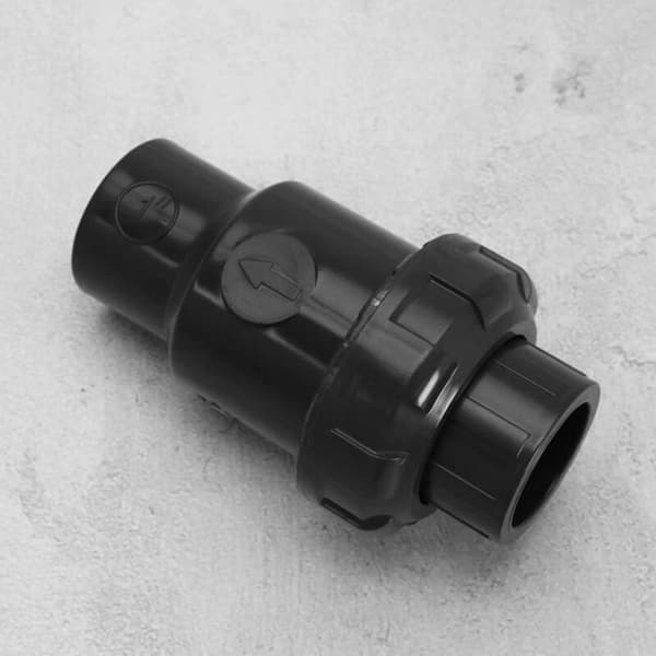 Grå pakke med 2 interne 32 mm tilbakeslagsventiler for PVC-rør