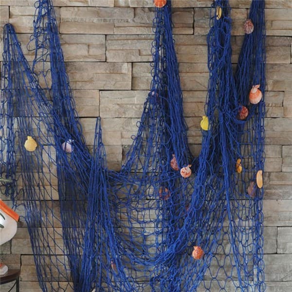 Merellinen kalastusverkkoseinätarra blue