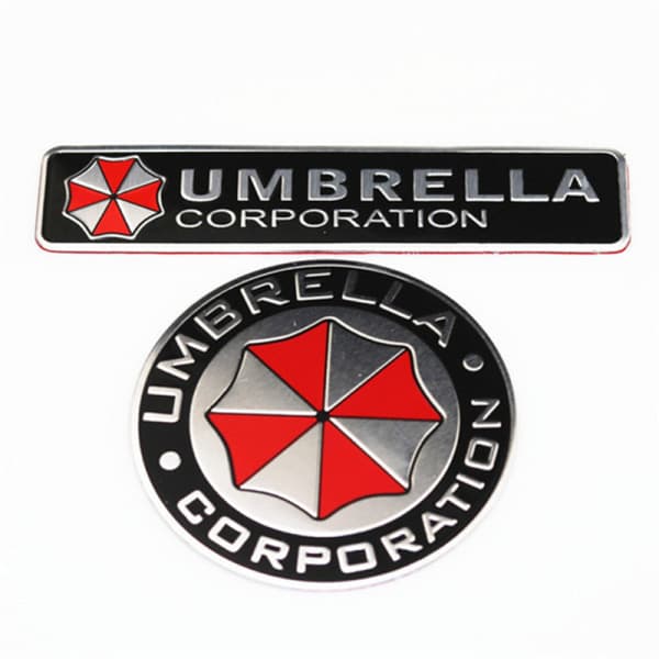 3D aluminiumlegering Umbrella Corporation Resident Evil-dekaler B