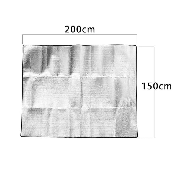 Aluminiums Picnic Tæppe Tæppe Vandtæt Foldbar Dobbeltsidet Folie Sovepude Til Camping(200 X 150 Cm)