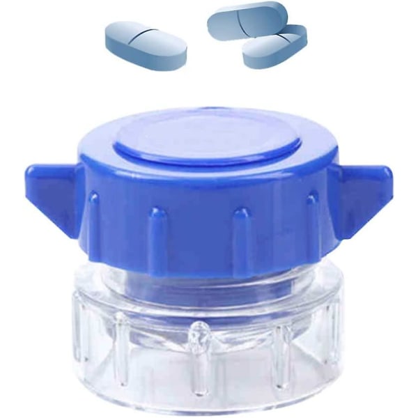 Kannettava Mini Pill Pulverizer Crusher Pill Tabletti Murskattu laatikko Tablettileikkuri Splitter Hiomakone (2 kpl, Sininen)