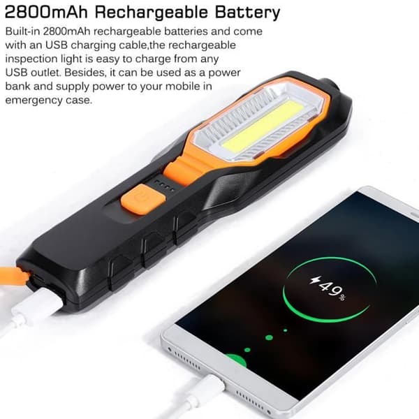 Ultra Bright LED Arbejdslampe, USB Genopladelig