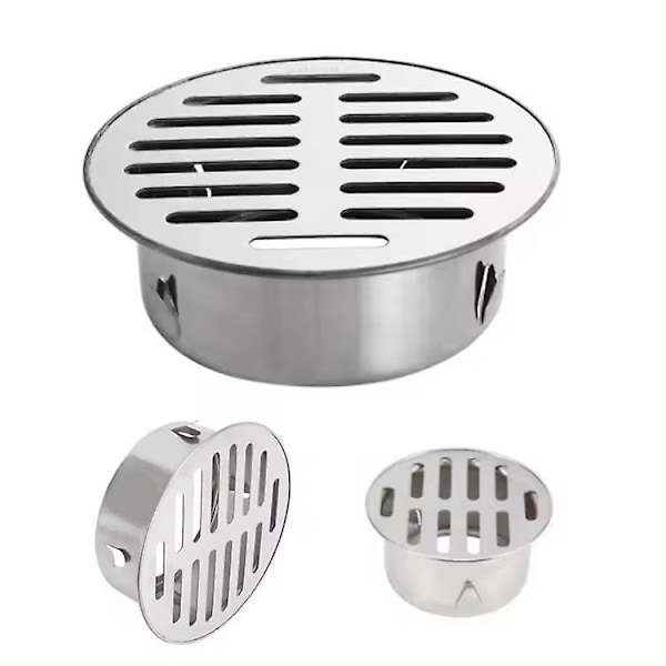 Floor Drain (110mm Flat Mouth) Outdoor Floor Drain 304 Stainless Steel Plug-in Outdoor Balcony-2 PCS