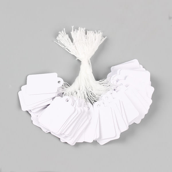 Pakke med 500 stk. (35 x 22 mm) Hvide mærkater Prisskilte Prisskilte