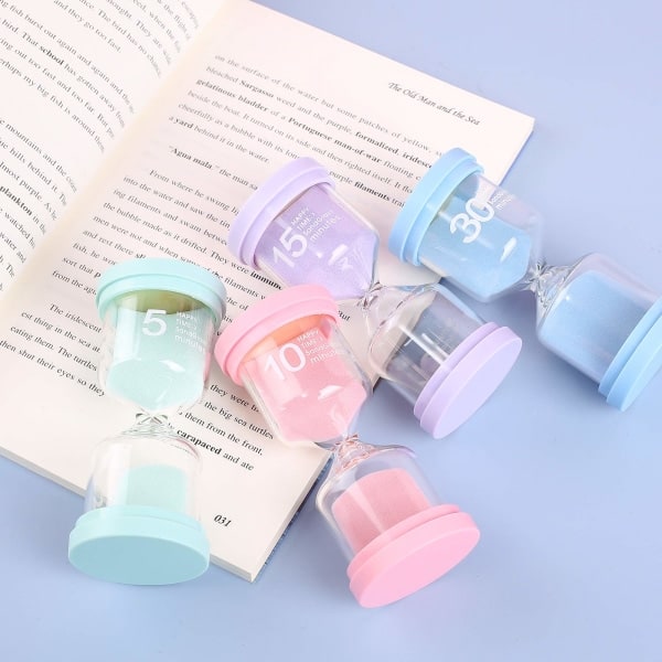 Timeglas 4 farver 5 min / 10 minutter / 15 minutter / 30 minutter