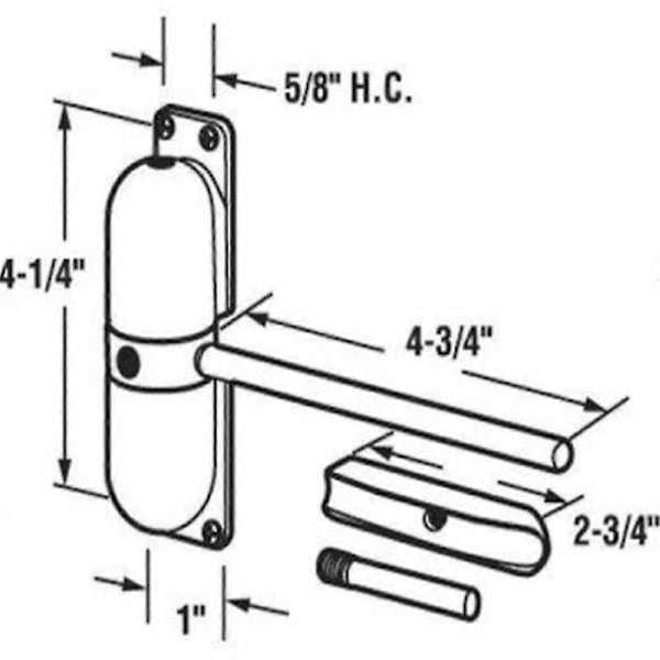 20-70kg Hvid Zink Legering Justerbar Overflademonteret Automatisk Fjeder Lukning Dørlukker Brandklassificeret Dørstopper Dørhardware